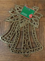 Merry Christmas Ornament Double Bells - $15.89