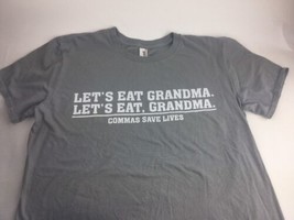 Commas Save Lives Gray T-Shirt By Anvil Size Large L - $24.22