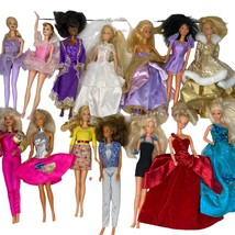 Vtg Barbie Doll lot of 14 Blonde Fashion Gown Outfits Shoes 1966 90s Mattel - $157.47