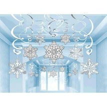 Snowflakes Mega Value Pack 30 Ct Hanging Swirls Decorations - $16.82