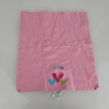 Gerber Baby Girl Cotton Burp Cloth Rag Security Blanket Pink Love You Hearts - $19.79