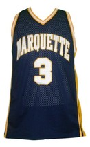 Dwyane Wade Custom College Basketball Jersey Sewn Navy Blue Any Size image 1