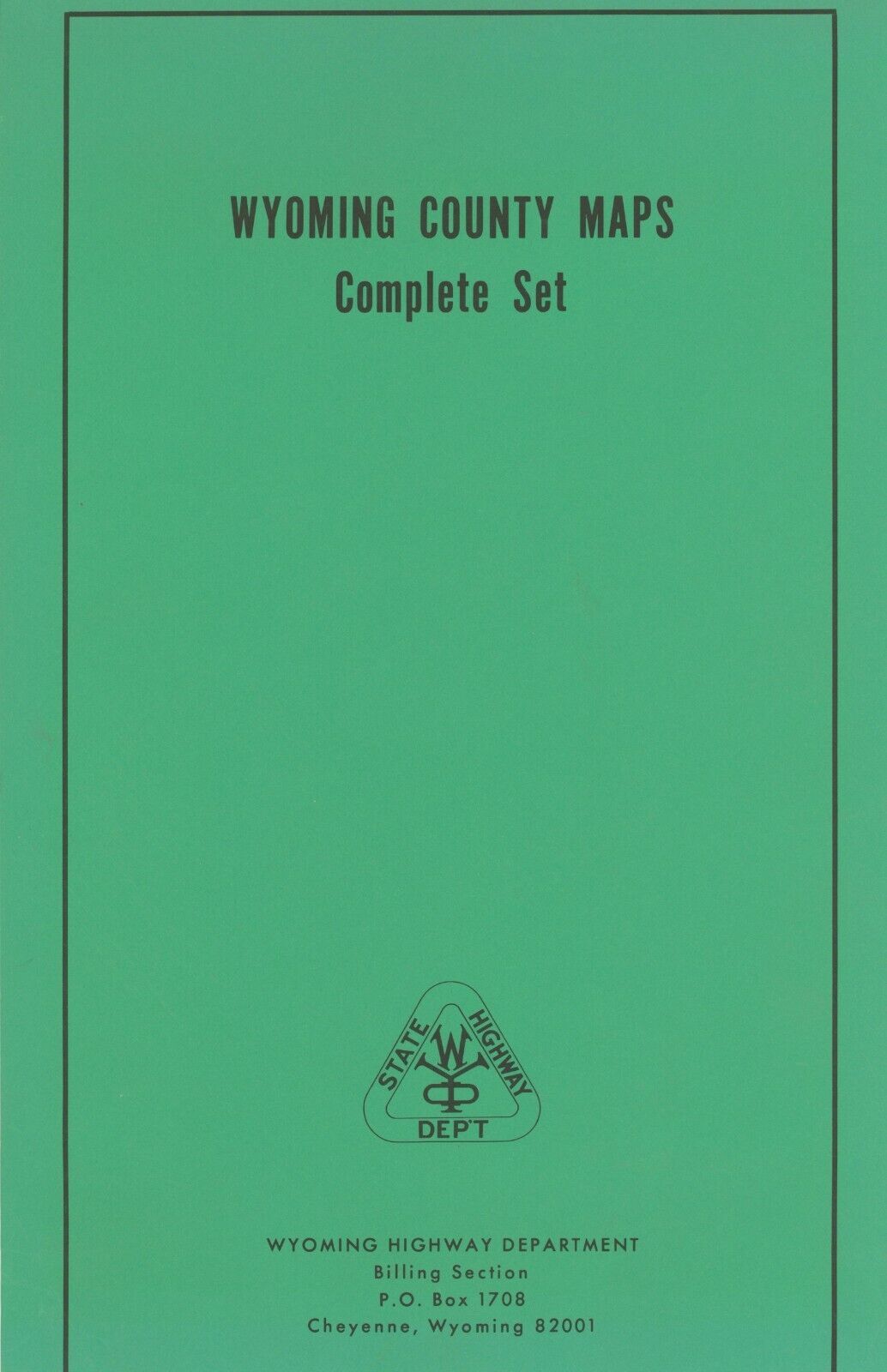 Wyoming County Maps: Complete Set by Wyoming Highway Department - Maps 