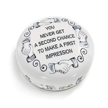 Salesman's Gift Paperweight"You Never get a Second Chance to Make a First Impres - $36.99