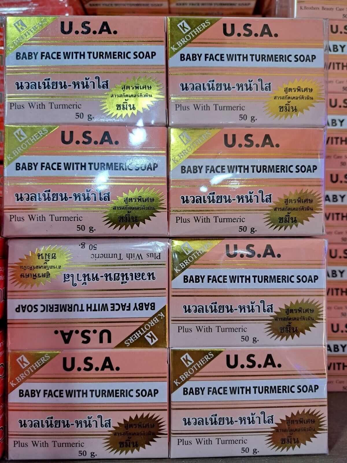 USA Baby Face Soap 50g x 12 bars K.Brothers Turmeric Natural Free World