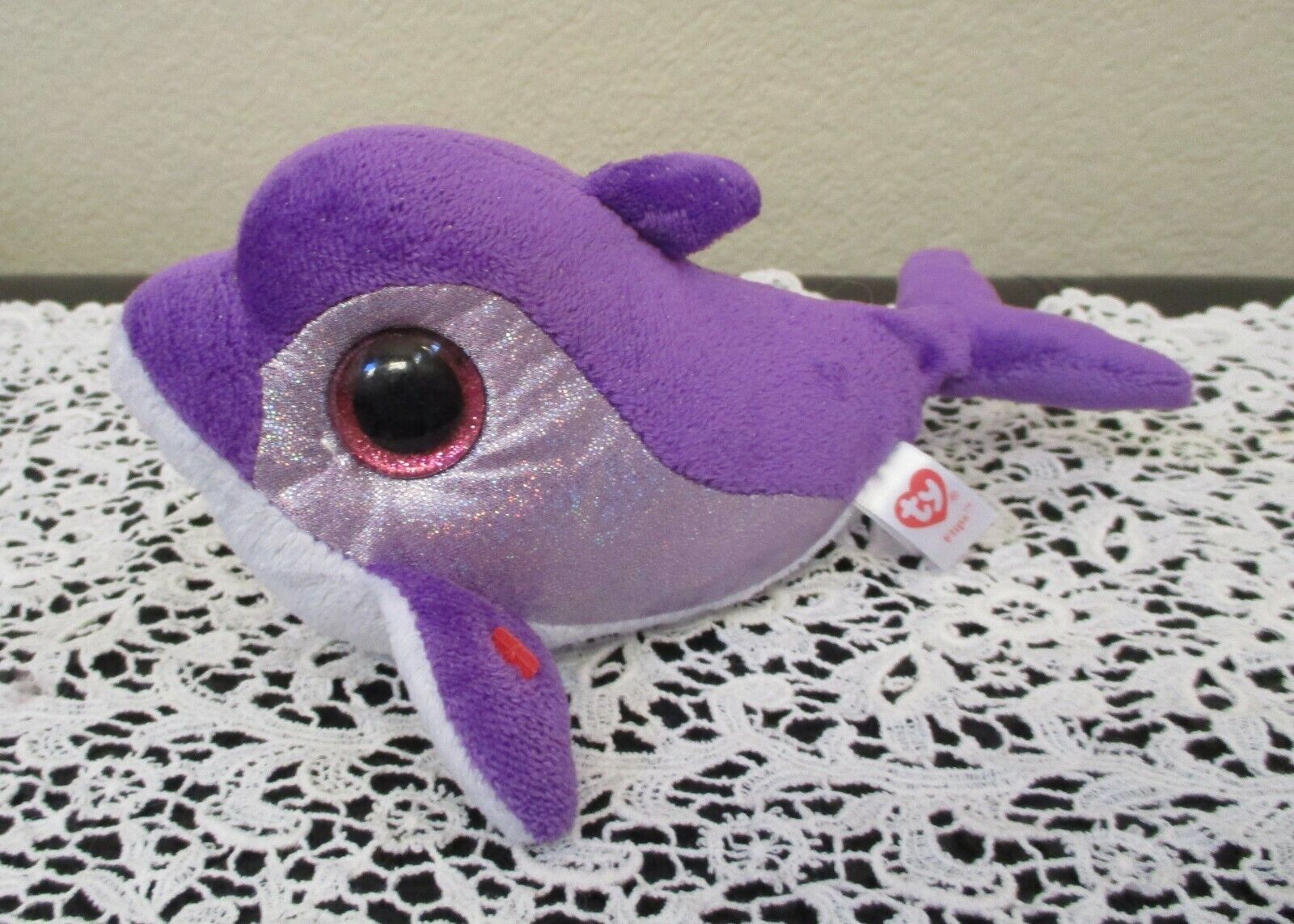 Ty Beanie Boos Flips the Purple Dolphin Purple Glitter Eyes NO TAG ...