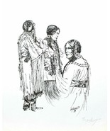 &#39;Buckskin Dress&quot; Signed Limited Edition Print by Artist Carol Theroux 16... - $22.00