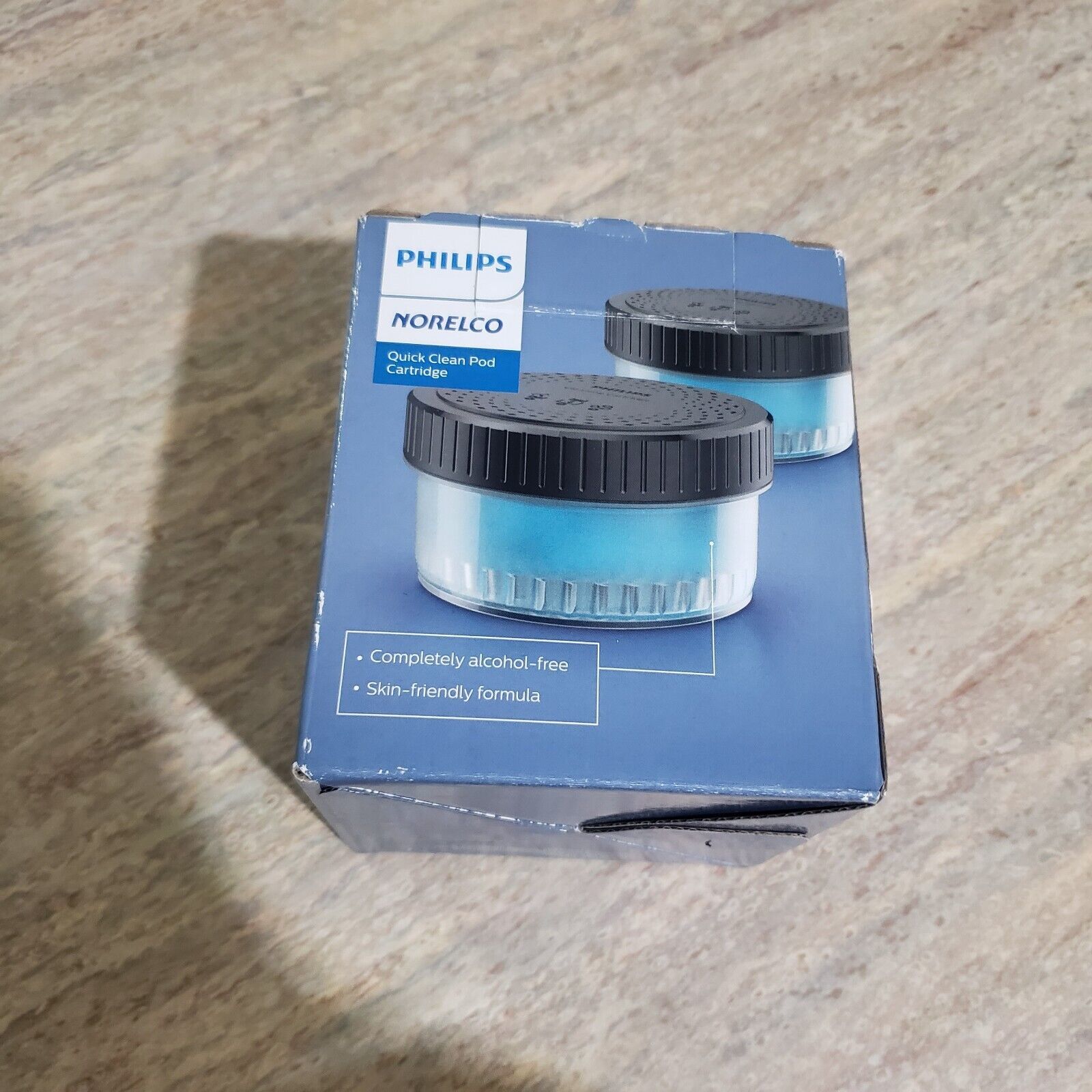 Philips Norelco Quick Clean Pod Cartridge (2 pack) NEW, Alcohol free