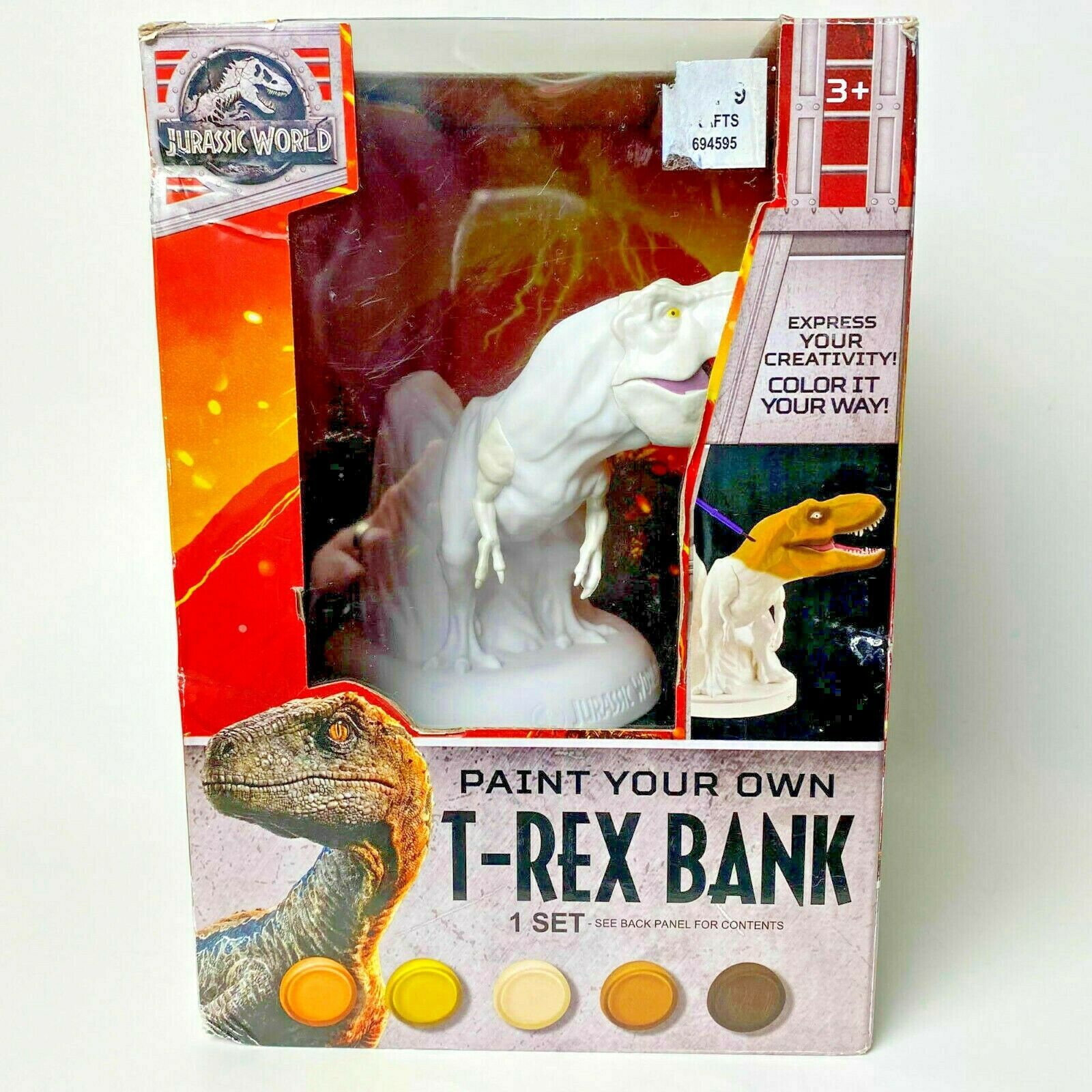Jurassic World Paint Your Own TRex Bank Action Figures