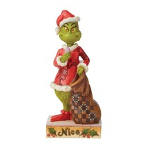 Jim Shore Grinch Figurine 8.25" High Two-Sided Naughty Nice Grinch Collection
