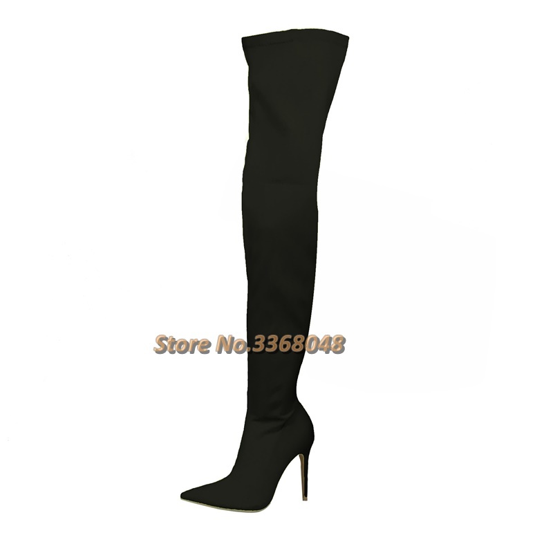 lycra over the knee boots
