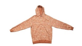 90&#39;s Super Massive Brown Mushroom Hoodie Sweatshirt All Over Print Size XL - $47.50