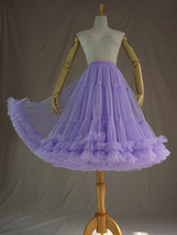 Women's Tulle Ballerina Skirt Purple Layered Tulle Skirt Puffy Tutu