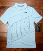 Nike Garçon Big Kids' Drifit Bleu Golf, Tennis Polo Sport Chemise L - $14.79