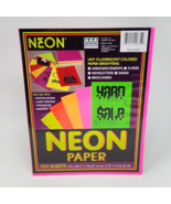 VINTAGE 1990&#39;s RIVERSIDE PAPER CO NEON COLORED SHEETS NEW IN PACKAGE 8.5... - $23.38