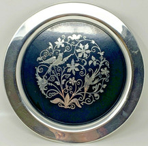 Vintage Oneida Bakelite Inlay Bird’s Platter Silverplate Tray 19-2971 - $26.55