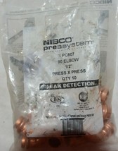 NIBCO 9055455PC PC607 1/2 Inch 90 Degree Elbow Copper Pack Of Ten - $31.99