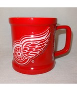 Detroit Red Wings Coffee Mug 10 oz Hockey NHL Red White Relief Sculpted ... - $18.99