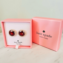 KATE SPADE NEW YORK she has spark halo studs earrings, Fuchsia/Purple, NWT - $42.08