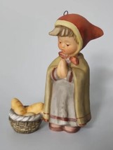 Berta Hummel Goebel Ceramic Ornament Breaking Bread Praying Girl PB186/17 - $29.99