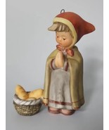 Berta Hummel Goebel Ceramic Ornament Breaking Bread Praying Girl PB186/17 - $29.99