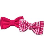 Dog Bowties Set Of 2 (1) Solid Pink (1) Pink And White Design Pets On Sa... - $25.00