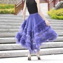 High-low Layered Tulle Skirt Outfit Plus Size Wedding Outfit Tiered Tulle Skirt image 4