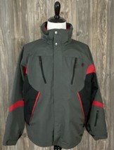 HAWKE &amp; CO. Winter Ski Jacket Men&#39;s Size Large Grey/Red Water/Wind Resis... - $34.65