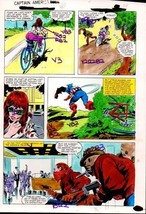 Original Colan Captain America Marvel Comics color guide art: 1980&#39;s Mar... - $49.93
