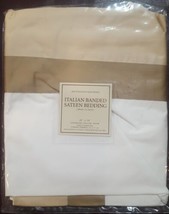 NWT  Restoration Hardware "Italian Banded " Flax Standard Pillow Sham  - $25.69