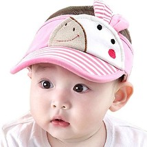Baby Sun Protection Hat Infant Cap Toddler Without Top 9-36Months(Pink)
