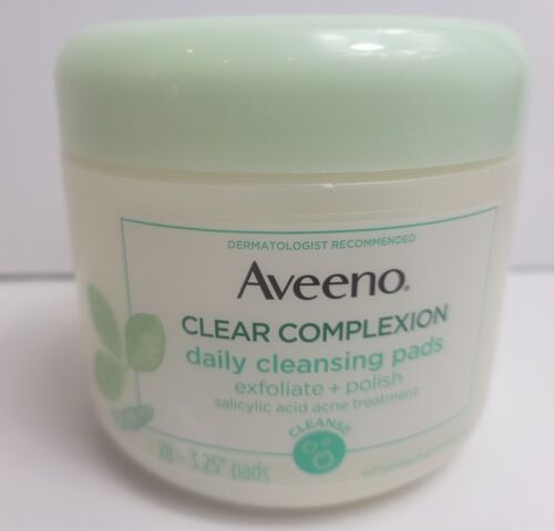 Primary image for Aveeno Clear Complexion Daily Cleansing Exfoliate Polish 28 Pads 04/2023 New