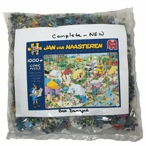 JUMBO Jan Van Haasteren Camping In The Forest Jigsaw Puzzle 1000 Pc Cart... - $45.53