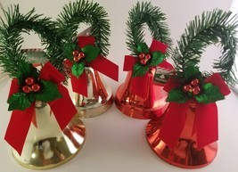 Christmas Bells w Pine Garland Loops Red Bows & Holly 1/Pk, SELECT: Type - $2.96+