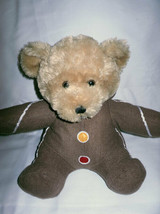 Gingerbread Man Brown Teddy Bear Sugarloaf 2007 Christmas Plush Stuffed Toy - $24.75