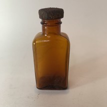 Vintage Amber Apothecary Glass Bottle Owens Illinois Embossed 45SB 1938 With Cap - $5.00