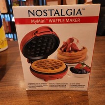 Nostalgia My Mini Personal Electric Pumpkin Waffle Maker, Orange