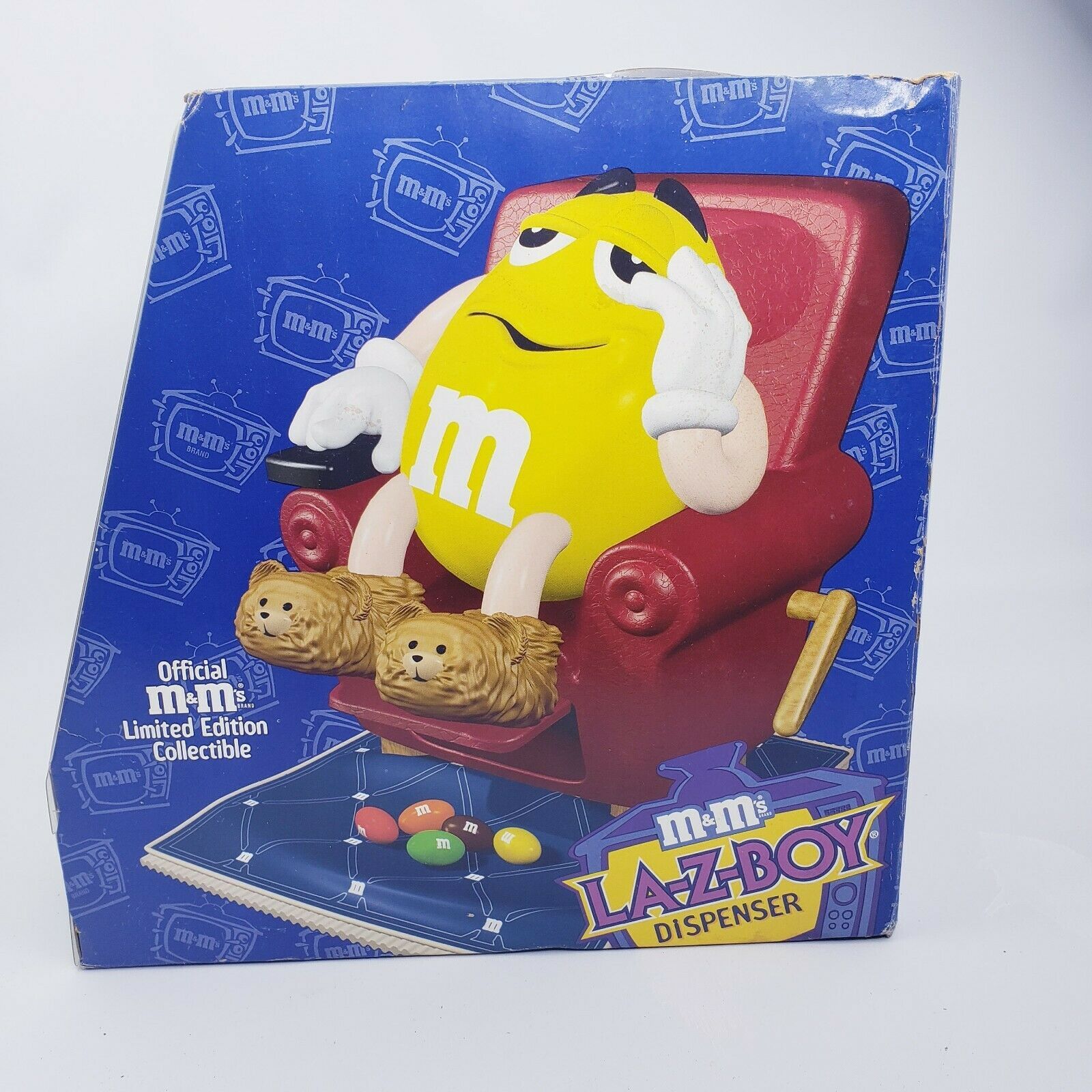 M&m's Yellow Lazy Boy Recliner Chair Candy Dispenser 