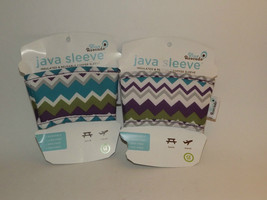 2 Blue Avocado Java Sleeve Reusable Insulated Coffee Sleeve Wrap Holder (R) - $14.25