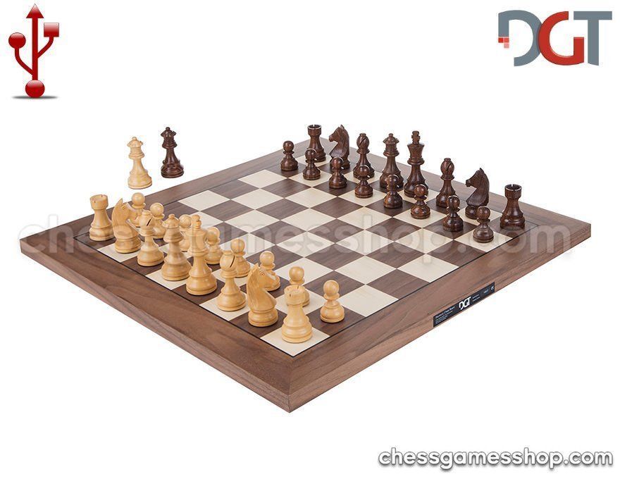 Chess and games shop Muba Tournament 4 Mosaic Board Game - Wooden Handmade  Chess Set - 3,5 inch King - Brown