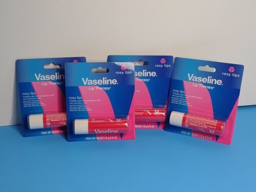 4 Packs Vaseline Lip Therapy Rosy Lips 11/2024 New 0.16 Oz (K) - $17.81