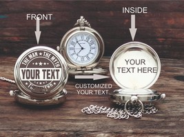 Pocket Watch - Personalized Watch - Gift For Loved Ones - Engraved Pocke... - $22.97+
