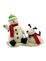 Hallmark Jingle Pals Snow What Fun  2154 Snowman Dog Jingle Bells 2004 S... - $31.78
