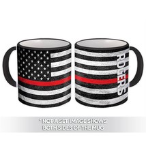 ROGERS Family Name : Gift Mug American Flag Firefighter Thin Line Personalized - $15.90