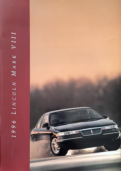 1996 Lincoln MARK VIII sales brochure catalog US 96 MK8 - Lincoln