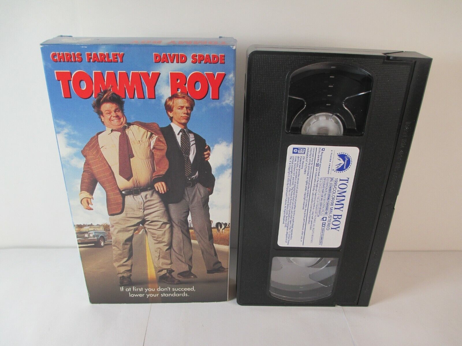 Tommy Boy VHS VCR TAPE MOVIE, 1995 Paramount CHRIS FARLEY DAVID SPADE ...