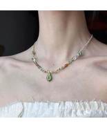 Vintage Czech Bead Necklace Collarbone Chain - $25.90