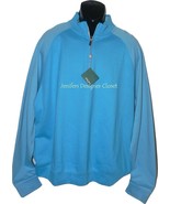 NWT BOBBY JONES Golf  M Pima cotton pullover 1/4 zip monogram neck sharp - $77.59