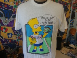 Vintage Bart Simpson Pro Set Trading Cards The Simpsons T Shirt L  - $148.99