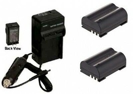 2x BLM-1 BLM0-1 Batteries + Charger for Olympus C-5060 C-7070, C-8080, E-1, E-3, - $35.95
